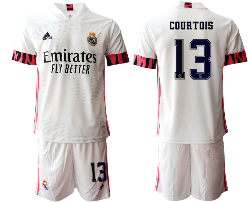 Men 2020-2021 club Real Madrid home #13 white Soccer Jerseys1
